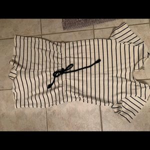 White striped romper